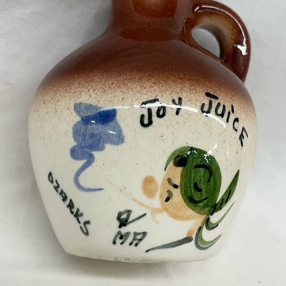MA Joy juice ozarks moonshine corked whiskey jug sz 4 inch - Picture 3 of 7